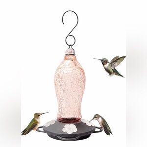 Nature's Way Bird Products Artisan Gravity Blush Crackle Hummingbird Feeder NWT
